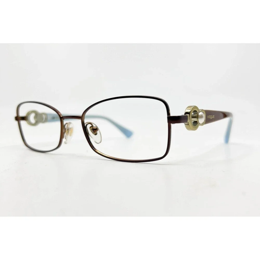 Vogue VO 5365S Eyeglasses Brown Metal Rectangular Women's 52-17-135